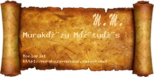 Muraközy Mátyás névjegykártya