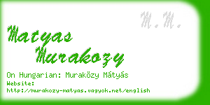 matyas murakozy business card