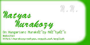 matyas murakozy business card